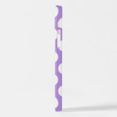 紫の水玉模様、水玉模様パターン、ドット点々のある、 iPhoneケース (左側面)