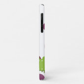 紫の水玉模様、緑の水玉模様、モノグラム Case-Mate iPhoneケース (裏面/左)