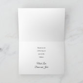 紫の水結婚彩ラベンダーサンキューカード カード (内部)