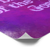 紫の水色と引用文 ポスター (角)