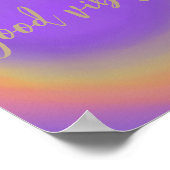 紫の水色の虹の良い雰囲気 ポスター (角)