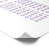 紫の水色スプラッシュ座席表 ポスター (角)