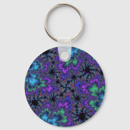 紫の水色スペックル キーホルダー