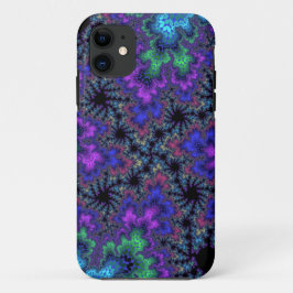 紫の水色スペックル iPhone 11 ケース