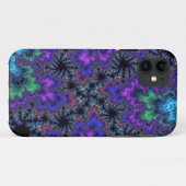 紫の水色スペックル Case-Mate iPhoneケース (裏面(横))