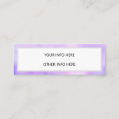 紫の水色ソーシャルメディアミニ名刺 スキニー名刺 (裏面)