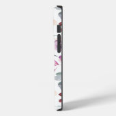 紫の水色フローラ（モノグラム） Case-Mate iPhoneケース (裏面 / 左)