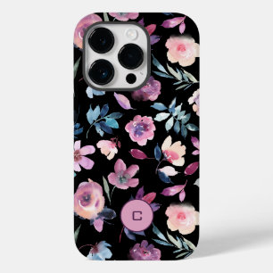 紫の水色フローラ（モノグラム） Case-Mate iPhone 14 PROケース