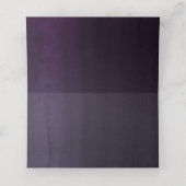 紫の水色モダン王室の結婚の花 プレイスカード (内部開封)