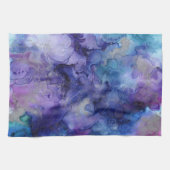 紫の水色 キッチンタオル (横)