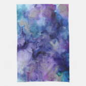 紫の水色 キッチンタオル (縦)