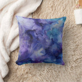 紫の水色 クッション (ブランケット)