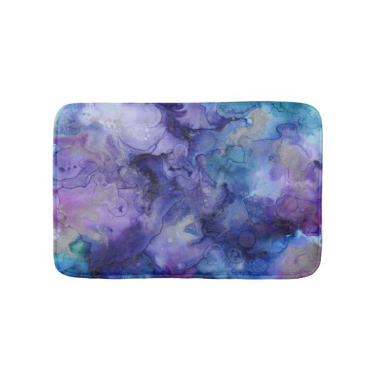 紫の水色 バスマット (正面)
