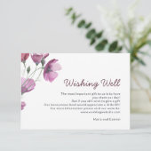 紫の水色。フローラ結婚の願い事 エンクロージャーカード (スタンド正面)