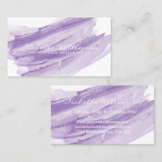 紫の水色 名刺 (正面/裏面)