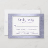 紫の水色 | Lavender Violet Entree Choice 出欠カード (正面)