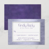 紫の水色 | Lavender Violet Entree Choice 出欠カード (正面/裏面)