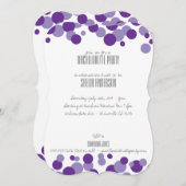 紫の泡のパーティの招待状 招待状 (正面/裏面)