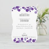 紫の泡のパーティの招待状 招待状 (スタンド正面)