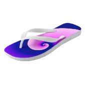 紫の波状曲線 ビーチサンダル (アングル)