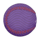 紫の波線パターン 野球ボール (正面左)