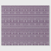 紫の泥モダン布 ラッピングペーパー (フラット)