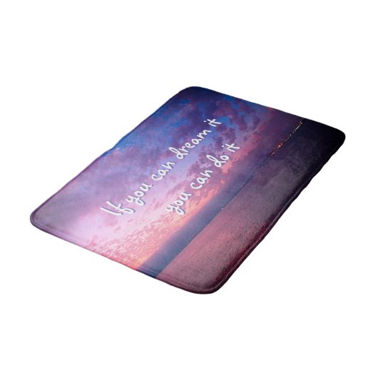 紫の海サンセット写真夢それを行う バスマット (アングル)