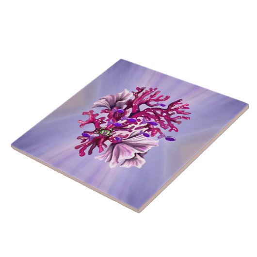 紫の海マーメイドセラミックタイル タイル (側面)