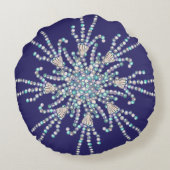 紫の海人魚の丸い枕 ラウンドクッション (裏面)