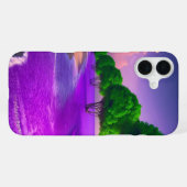 紫の海洋シーン フォンケース iPhoneケース (裏面横)