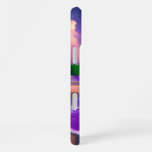紫の海洋シーン フォンケース iPhoneケース (右側面)