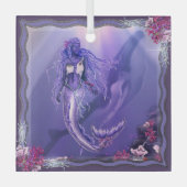 紫の海 ガラスオーナメント (正面)