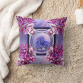 紫の海 クッション (ブランケット)