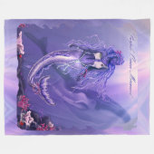 紫の海 フリースブランケット (正面(横))