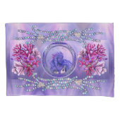 紫の海 枕カバー (正面)