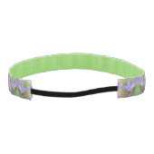 紫の淡い色のユリの花をクローズアップ アスレチックヘッドバンド (裏面)