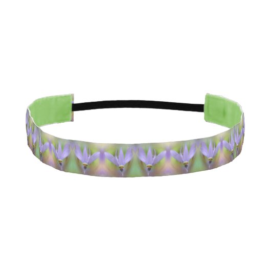 紫の淡い色のユリの花をクローズアップ アスレチックヘッドバンド (正面)
