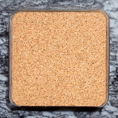 紫の淡い色の水彩藤をイニシャルで見る コースター