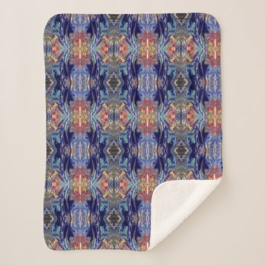 紫の混色 シェルパブランケット (正面)