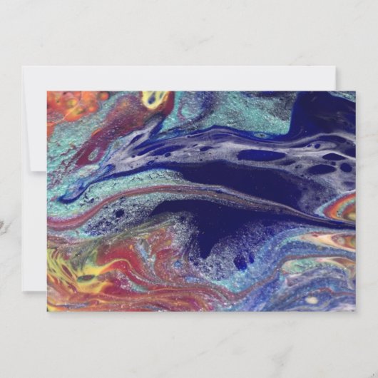 紫の混色 招待状 (正面)