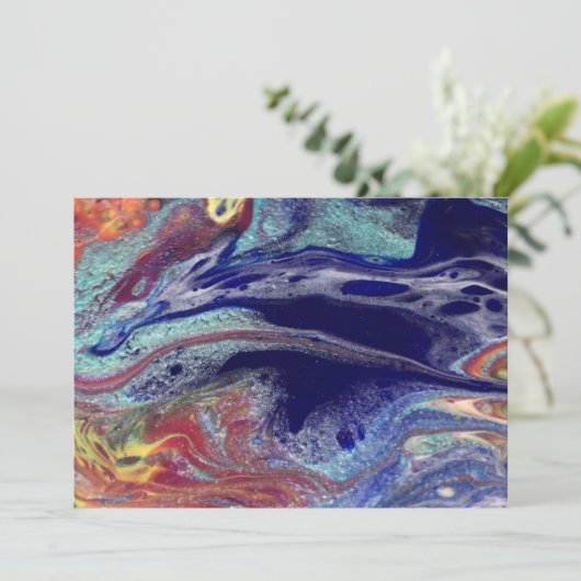 紫の混色 招待状 (スタンド正面)