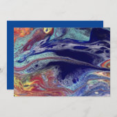 紫の混色 招待状 (正面/裏面)