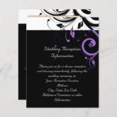 紫の渦巻きアクセントを持つ白黒 (正面/裏面)