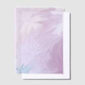 紫の渦巻きターコイズのTouch ベラム紙招待状 (オフセット)