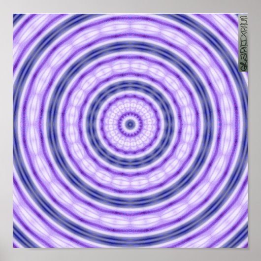 紫の渦巻きポスター ポスター (正面)