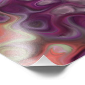 紫の渦巻き抽象芸術アート：ドレイン77 フォトプリント            (角)