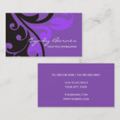 紫の渦巻き状の名刺 名刺 (正面/裏面)