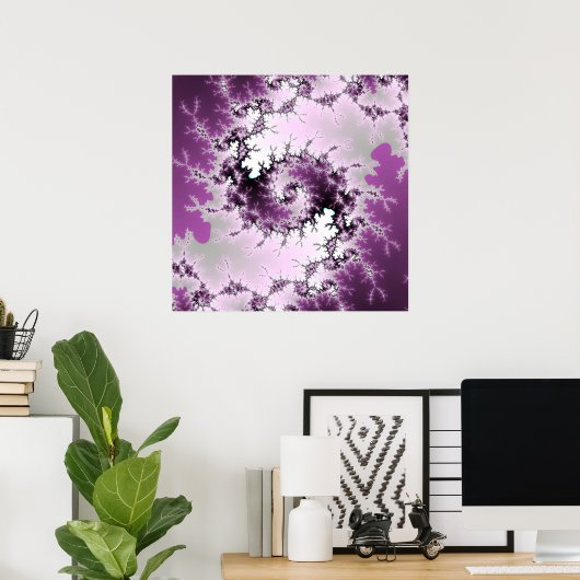 紫の渦巻き ポスター (ホームオフィス)
