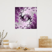 紫の渦巻き ポスター (キッチン)