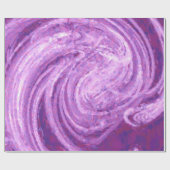 紫の渦巻き ラッピングペーパー (フラット)